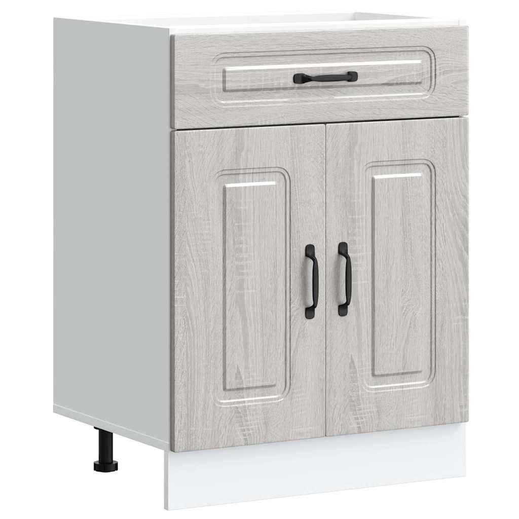 Kitchen Base Cabinet Kalmar Grey Sonoma Engineered Wood