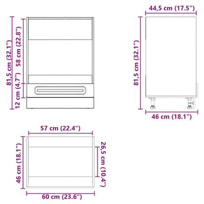 Oven Cabinet Kalmar White Engineered Wood