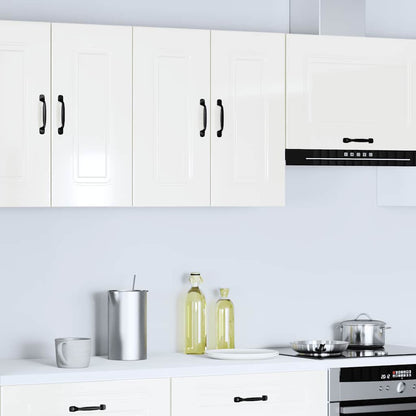 Kitchen Wall Cabinet Kalmar High Gloss White Engineered Wood