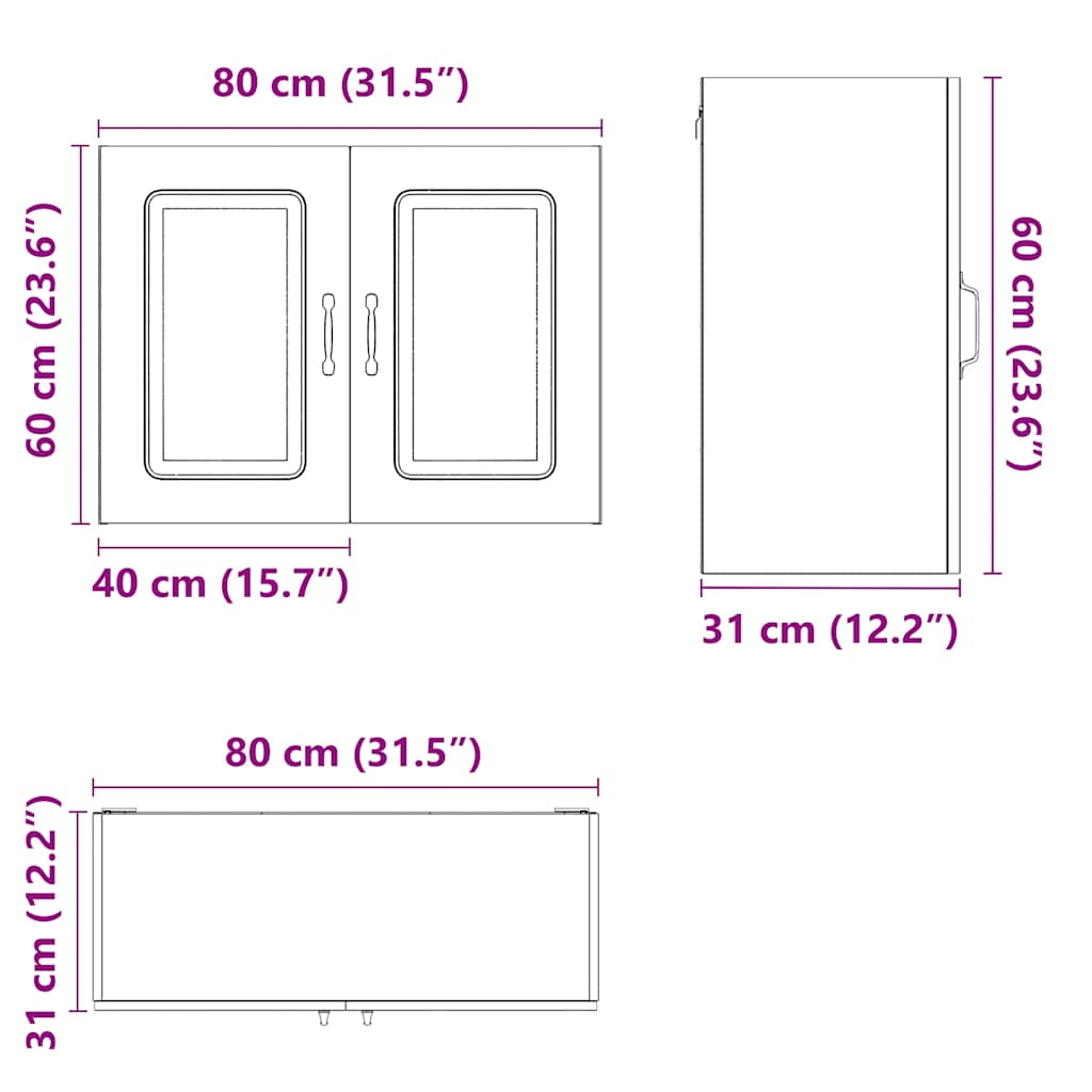 Kitchen Wall Cabinet Kalmar White Engineered Wood