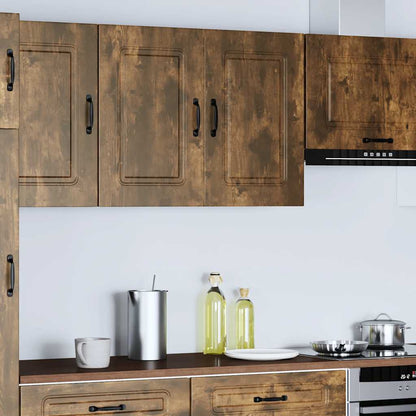 Kitchen Wall Cabinet Kalmar Smoked Oak Engineered Wood