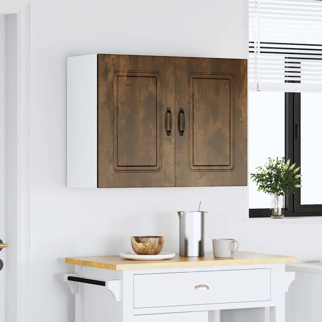 Kitchen Wall Cabinet Kalmar Smoked Oak Engineered Wood