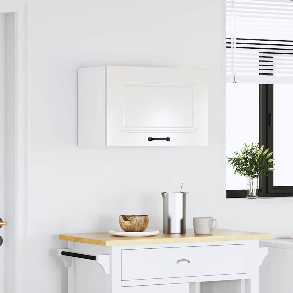 Kitchen Wall Cabinet Kalmar High Gloss White Engineered Wood