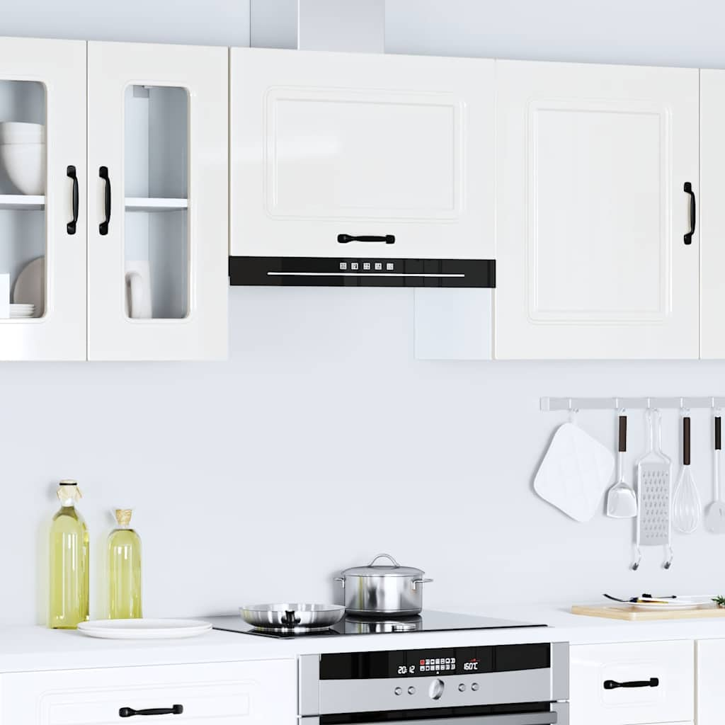 Kitchen Wall Cabinet Kalmar High Gloss White Engineered Wood