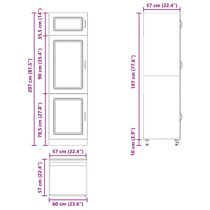 Kitchen Cupboard Kalmar White Engineered Wood