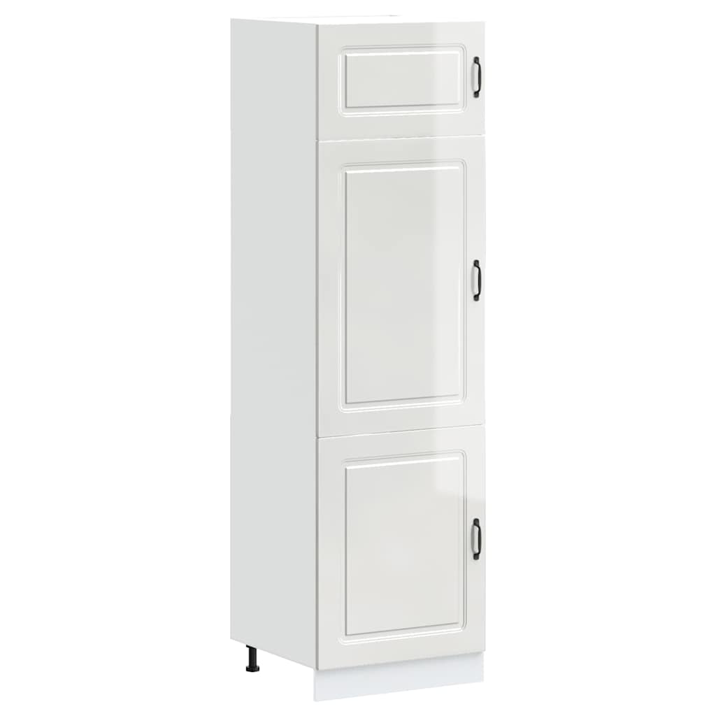 Kitchen Cupboard Kalmar High Gloss White Engineered Wood