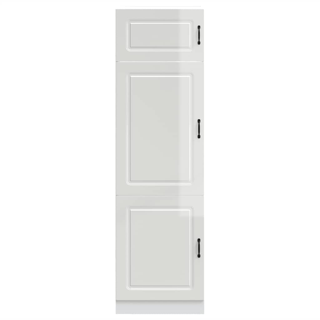 Kitchen Cupboard Kalmar High Gloss White Engineered Wood