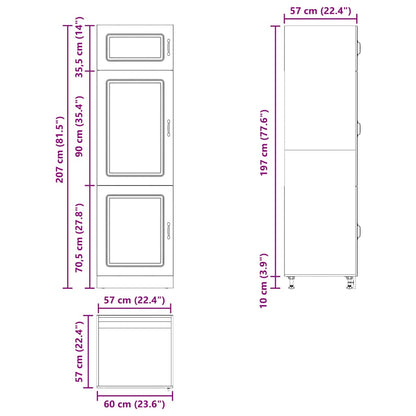 Kitchen Cupboard Kalmar High Gloss White Engineered Wood