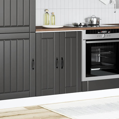 Sink Base Cabinet Lucca Black Engineered Wood