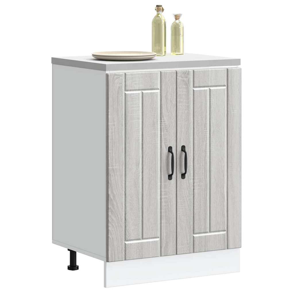 Sink Base Cabinet Lucca Grey Sonoma Engineered Wood