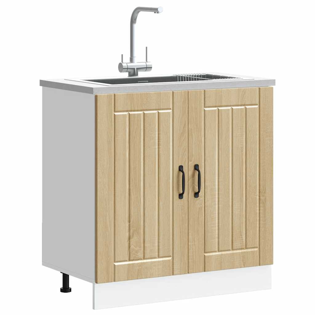 Sink Base Cabinet Lucca Sonoma Oak Engineered Wood