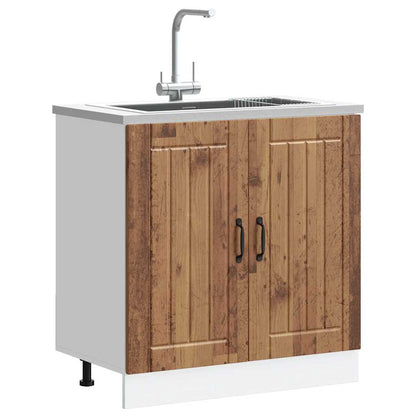 Sink Base Cabinet Lucca Old Wood Engineered Wood