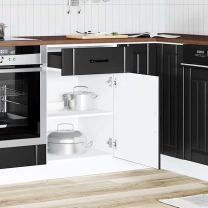 Kitchen Base Cabinet Lucca Black Engineered Wood