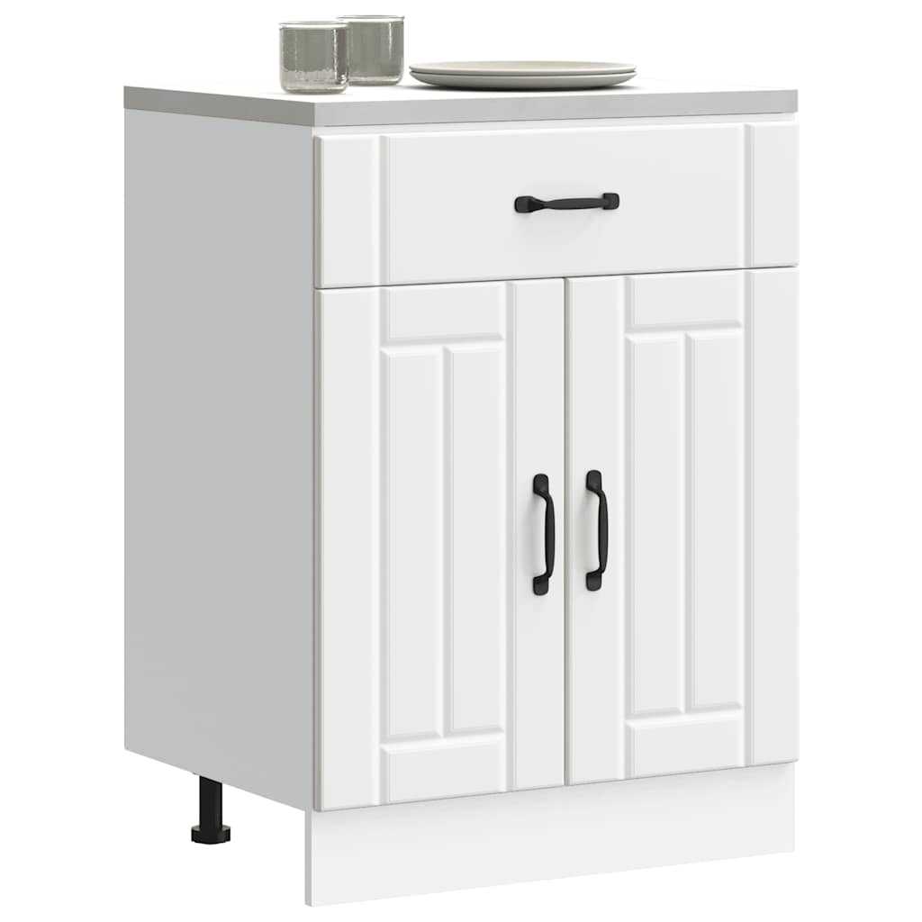 Kitchen Base Cabinet Lucca White Engineered Wood