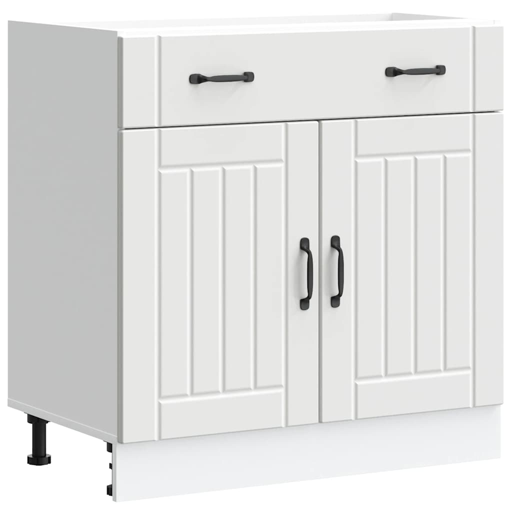 Kitchen Base Cabinet Lucca White Engineered Wood