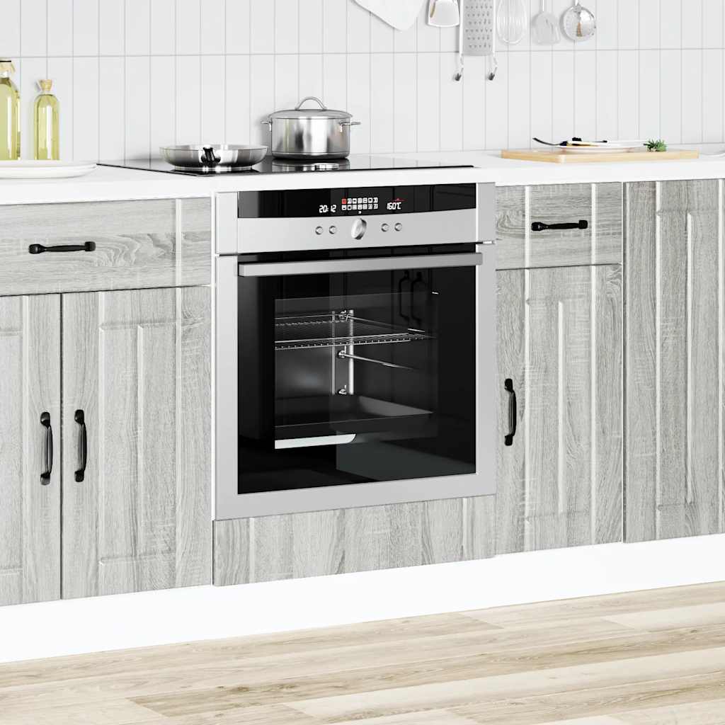 Oven Cabinet Lucca Grey Sonoma Engineered Wood