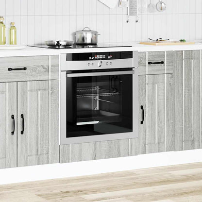 Oven Cabinet Lucca Grey Sonoma Engineered Wood