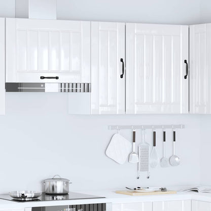 Kitchen Wall Cabinet Lucca High Gloss White Engineered Wood