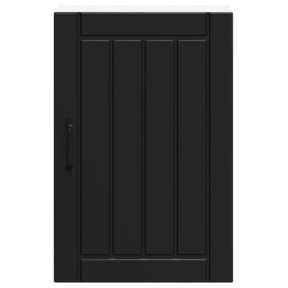 Kitchen Wall Cabinet Lucca Black Engineered Wood