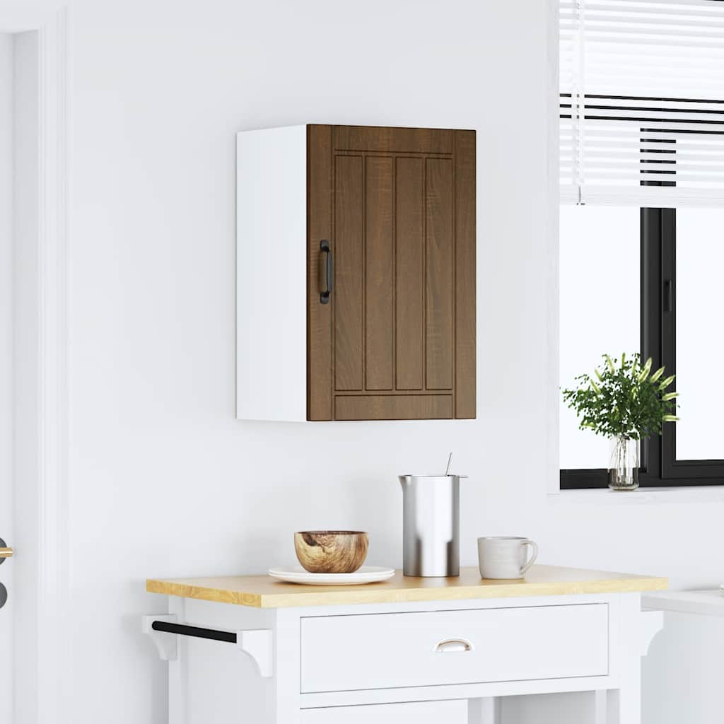 Kitchen Wall Cabinet Lucca Brown Oak Engineered Wood