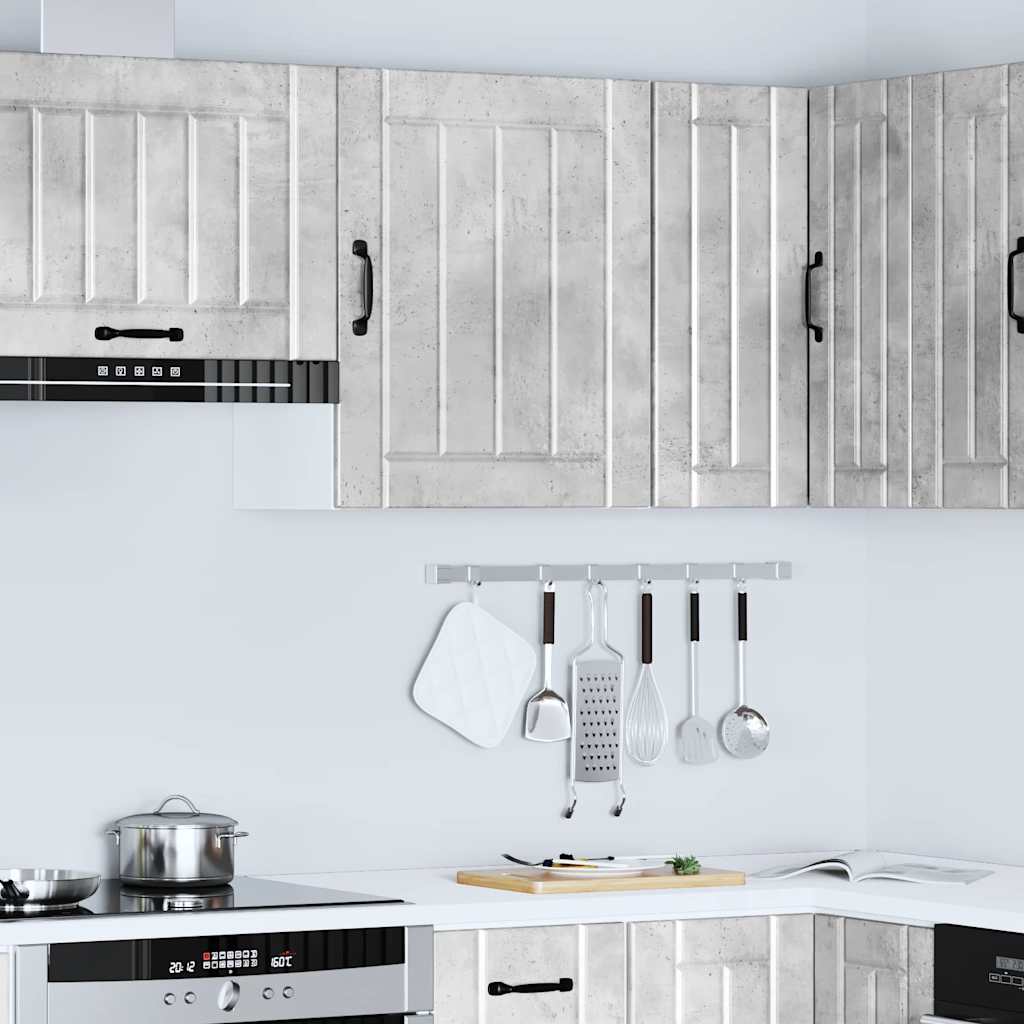 Kitchen Wall Cabinet Lucca Concrete Grey Engineered Wood