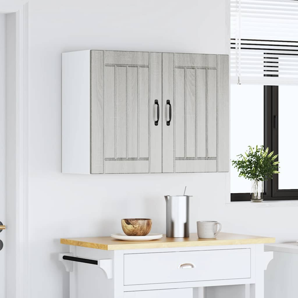 Kitchen Wall Cabinet Lucca Grey Sonoma Engineered Wood