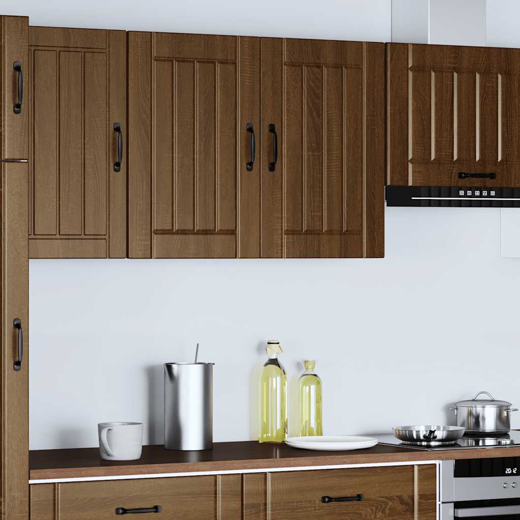 Kitchen Wall Cabinet Lucca Brown Oak Engineered Wood