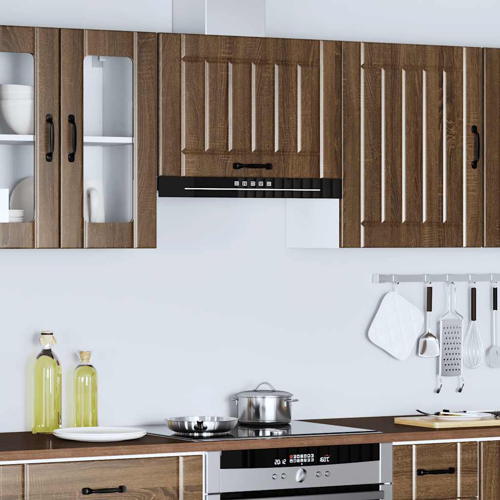 Kitchen Wall Cabinet Lucca Brown Oak Engineered Wood