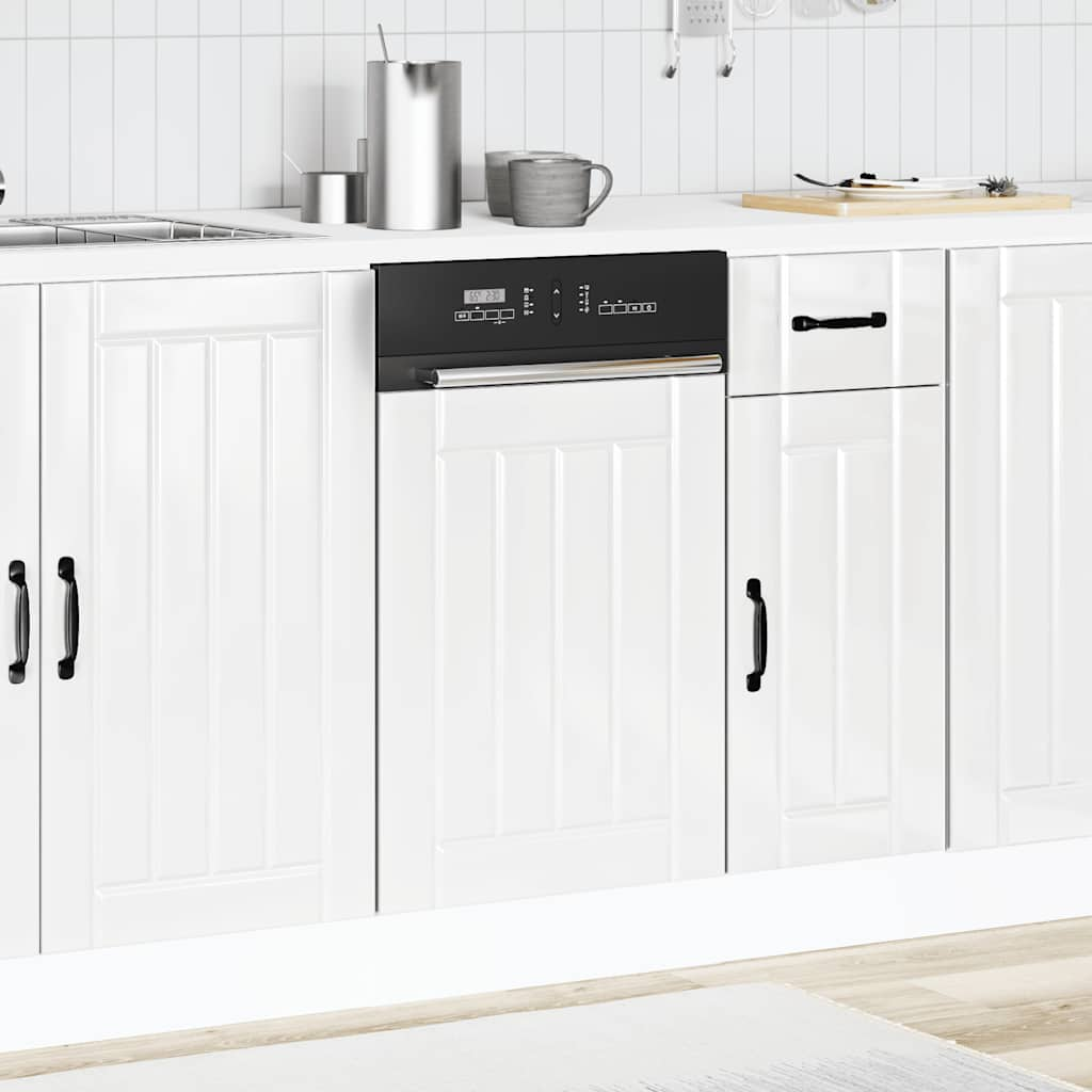 Dishwasher Panel Lucca High Gloss White Engineered Wood