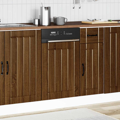 Dishwasher Panel Lucca Brown Oak Engineered Wood