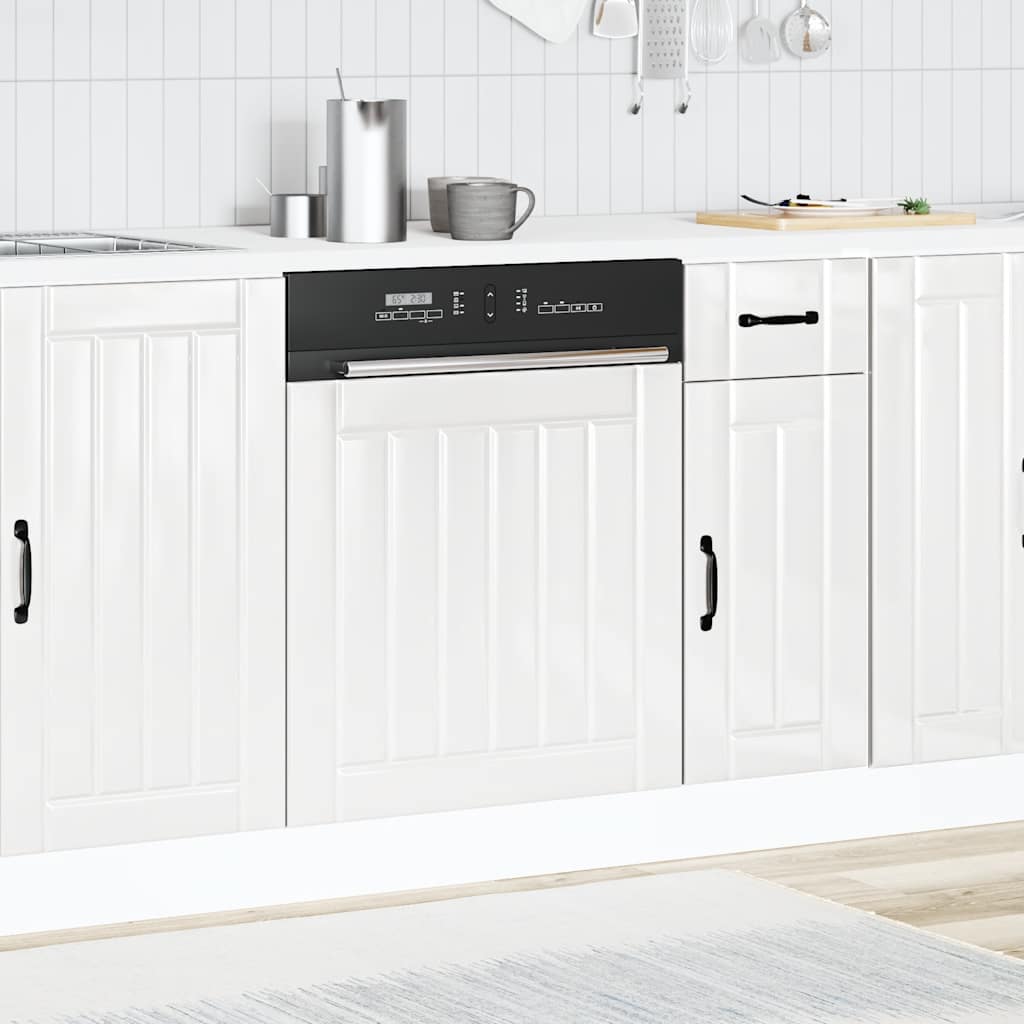 Dishwasher Panel Lucca High Gloss White Engineered Wood