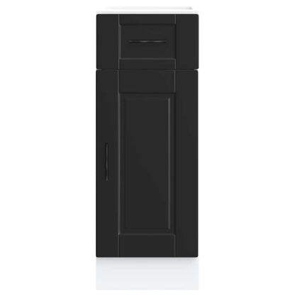 Kitchen Base Cabinet Porto Black Engineered Wood