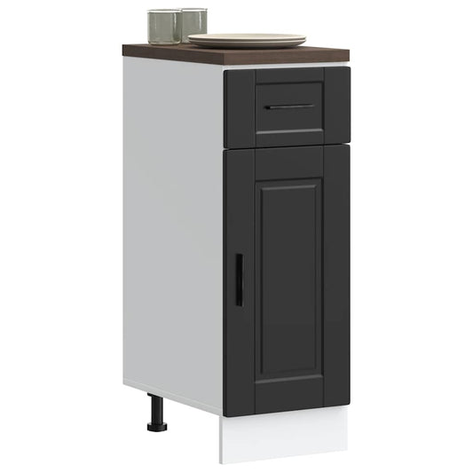 Kitchen Base Cabinet Porto Black Engineered Wood