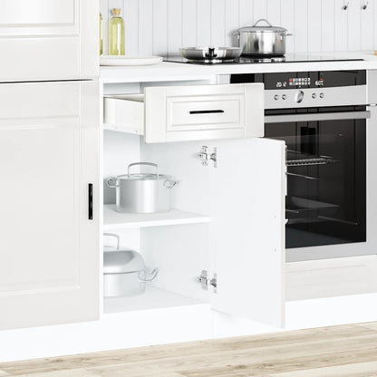 Kitchen Base Cabinet Porto High Gloss White Engineered Wood