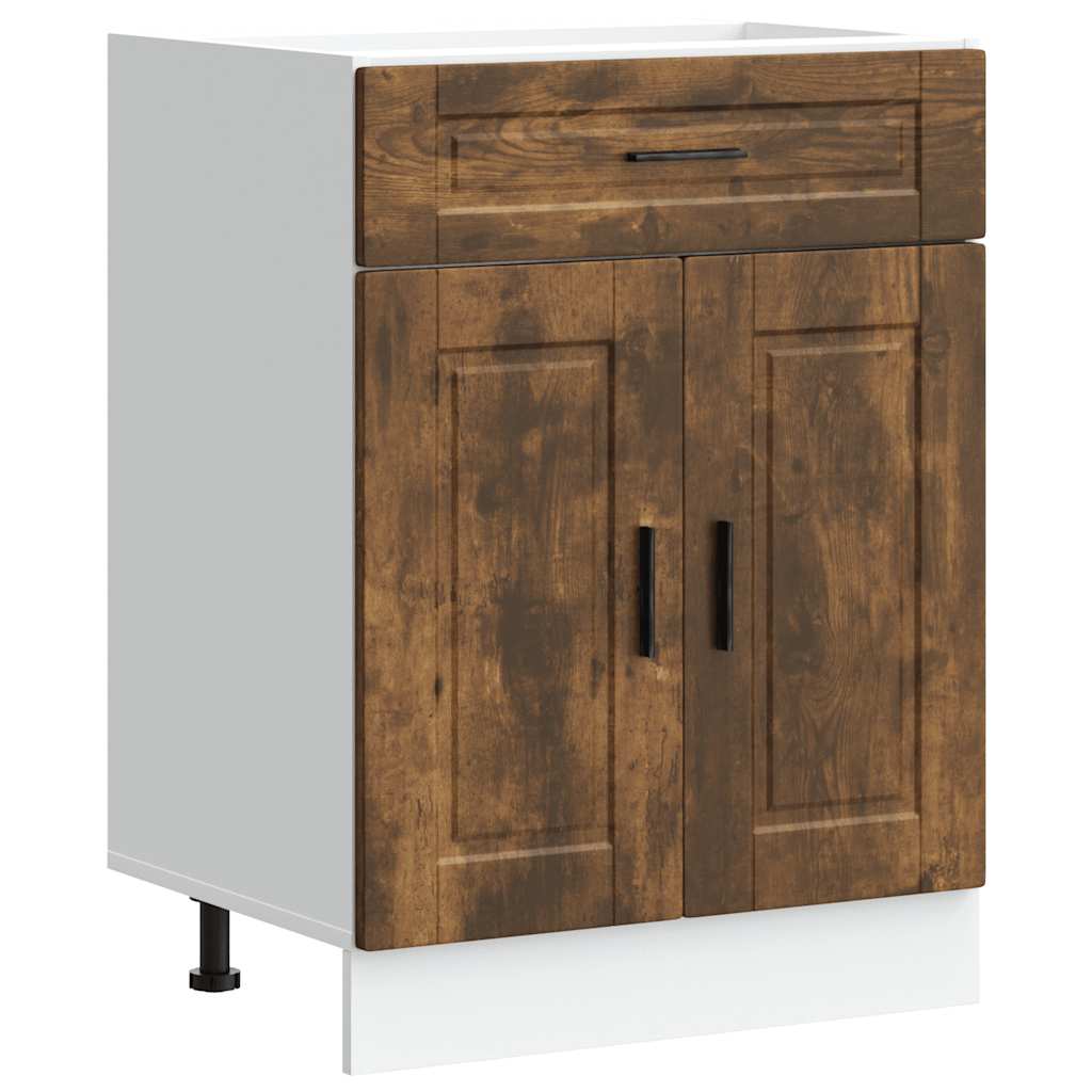 Kitchen Base Cabinet Porto Smoked Oak Engineered Wood