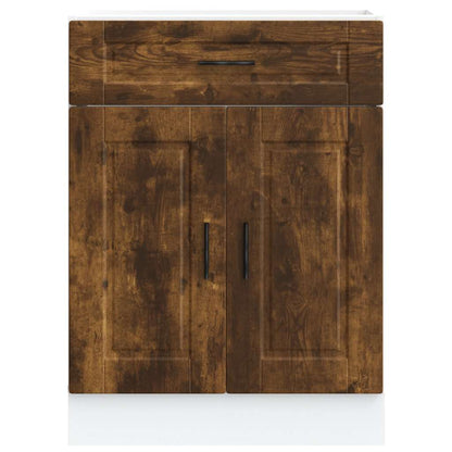 Kitchen Base Cabinet Porto Smoked Oak Engineered Wood