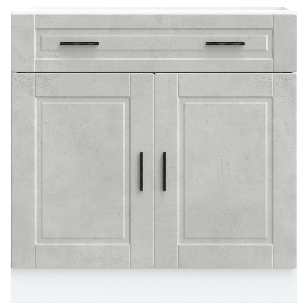 Kitchen Base Cabinet Porto Concrete Grey Engineered Wood