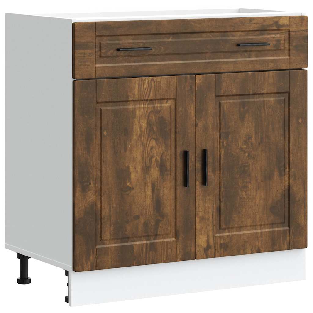 Kitchen Base Cabinet Porto Smoked Oak Engineered Wood