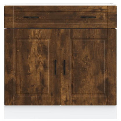 Kitchen Base Cabinet Porto Smoked Oak Engineered Wood