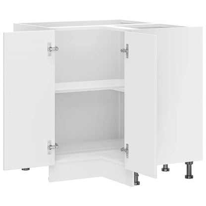 Kitchen Corner Base Cabinet Porto High Gloss White Engineered Wood