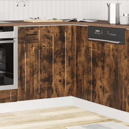 Kitchen Corner Base Cabinet Porto Smoked Oak Engineered Wood