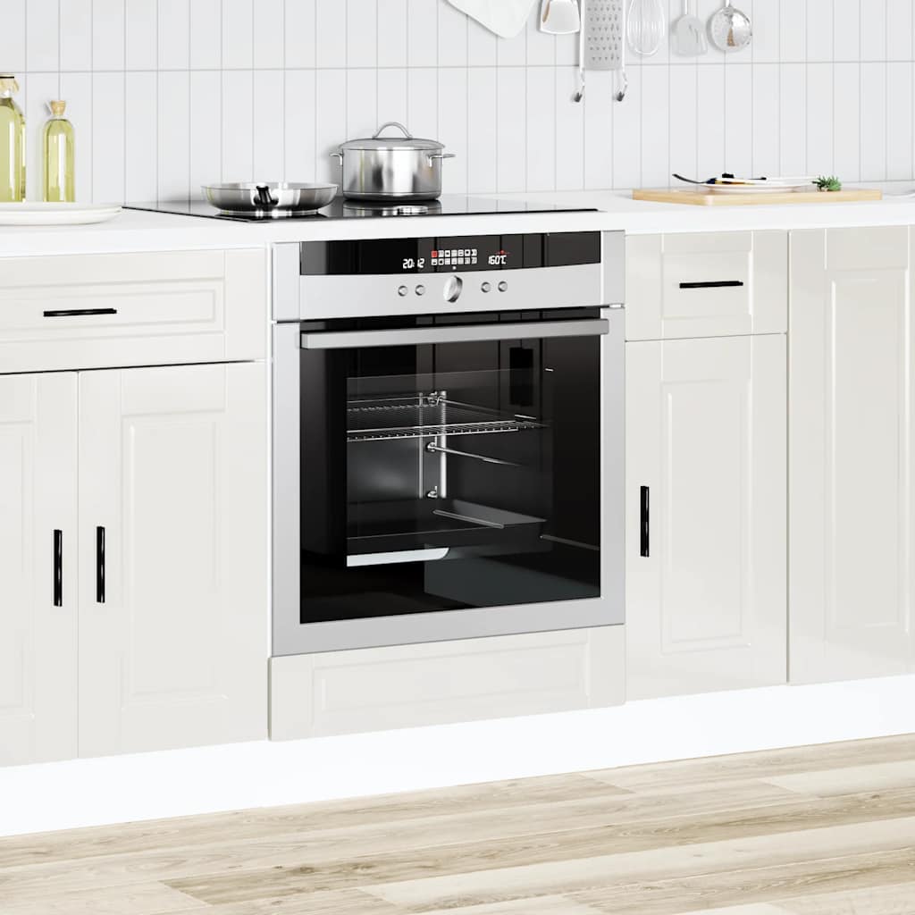 Oven Cabinet Porto High Gloss White Engineered Wood