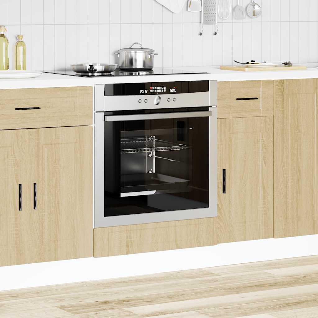 Oven Cabinet Porto Sonoma Oak Engineered Wood