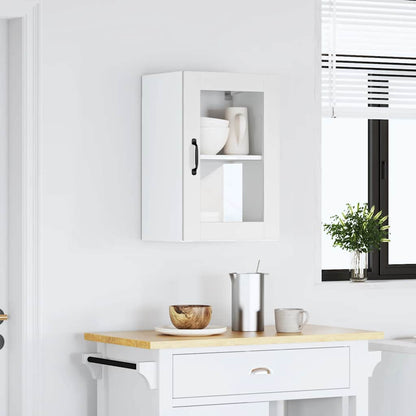 Kitchen Wall Cabinet with Glass Door Porto White