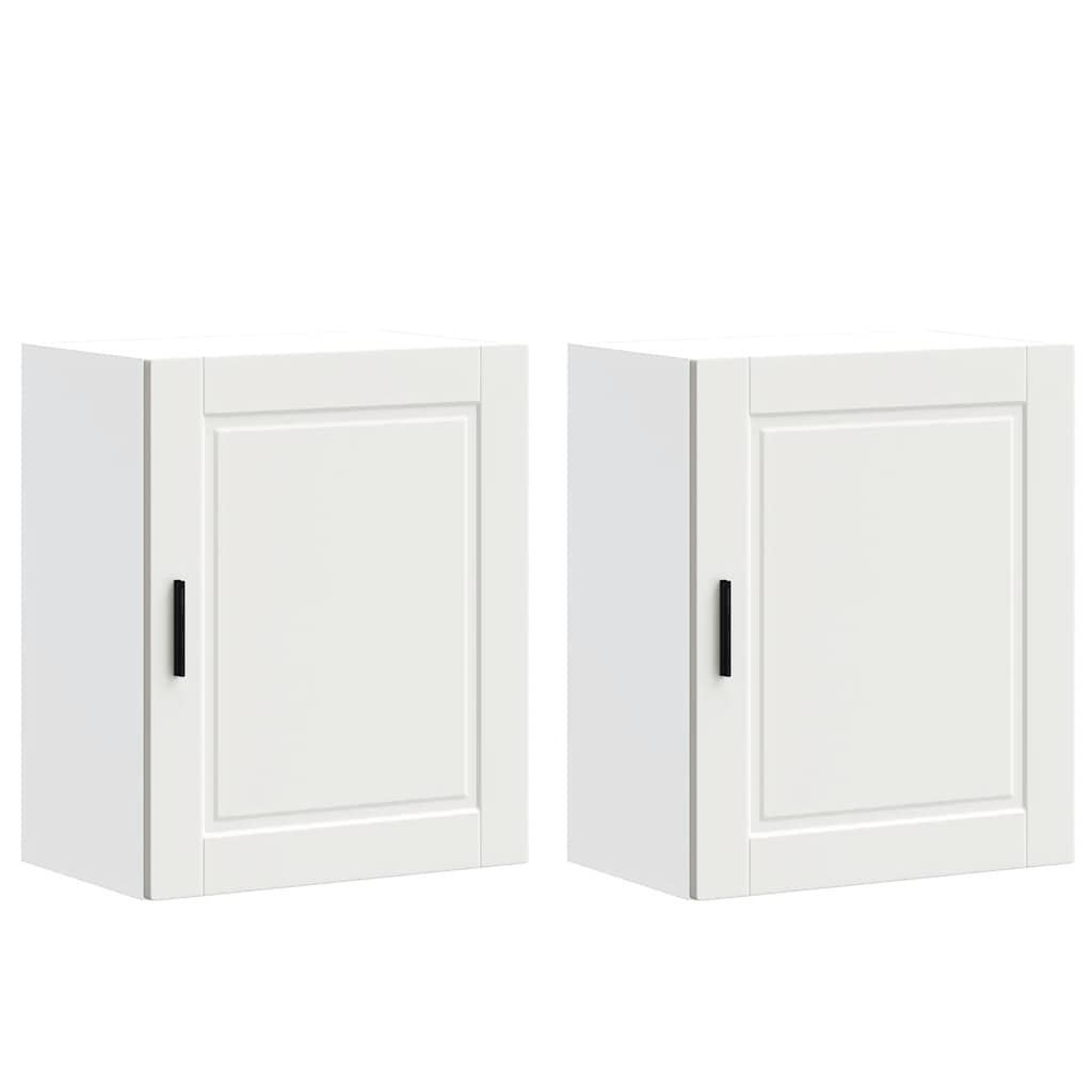 Kitchen Wall Cabinets 2 pcs Porto White Engineered Wood