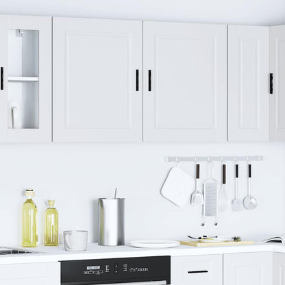 Kitchen Wall Cabinets 2 pcs Porto White Engineered Wood