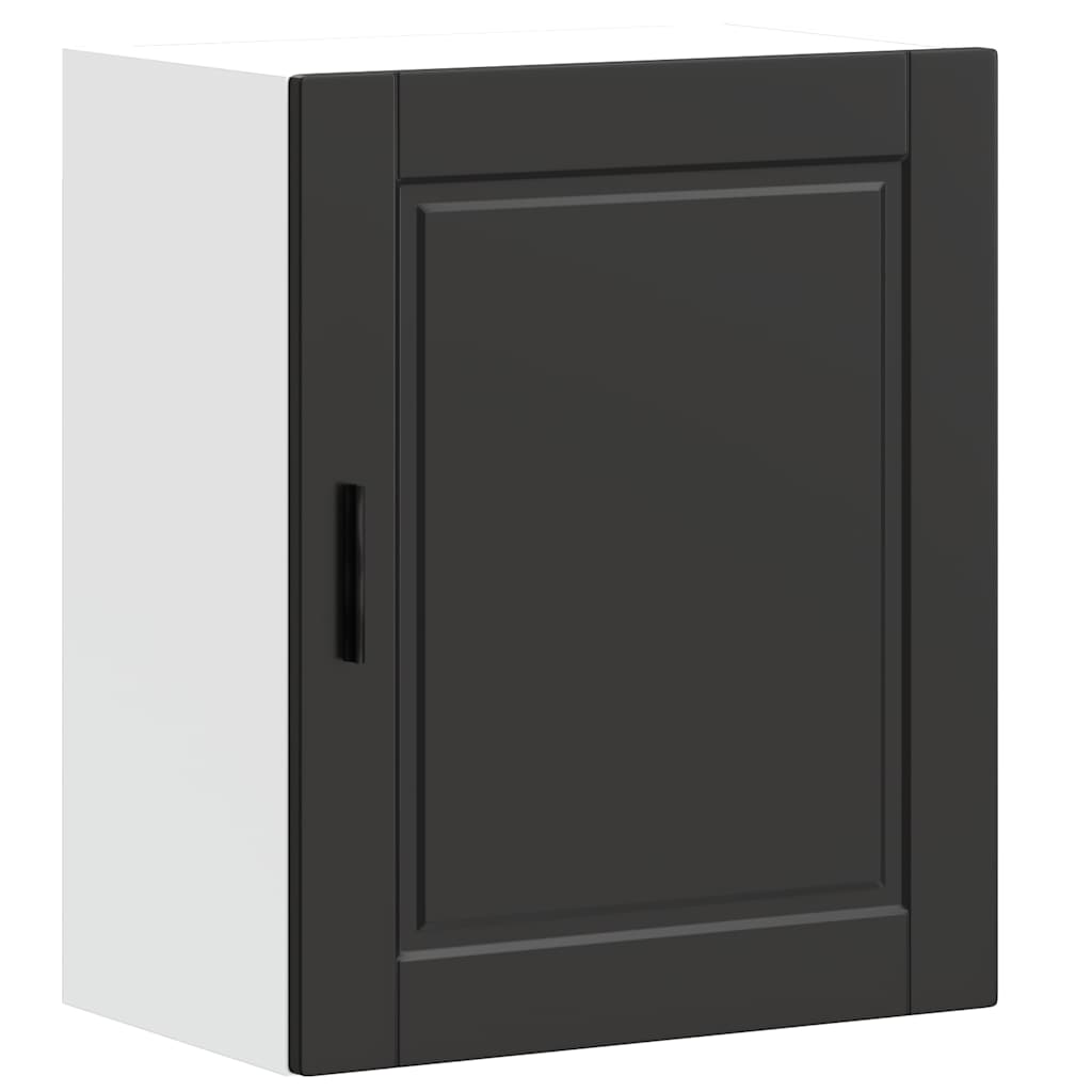 Kitchen Wall Cabinets 2 pcs Porto Black Engineered Wood