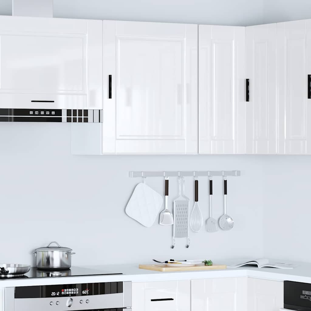 Kitchen Wall Cabinet Porto High Gloss White Engineered Wood