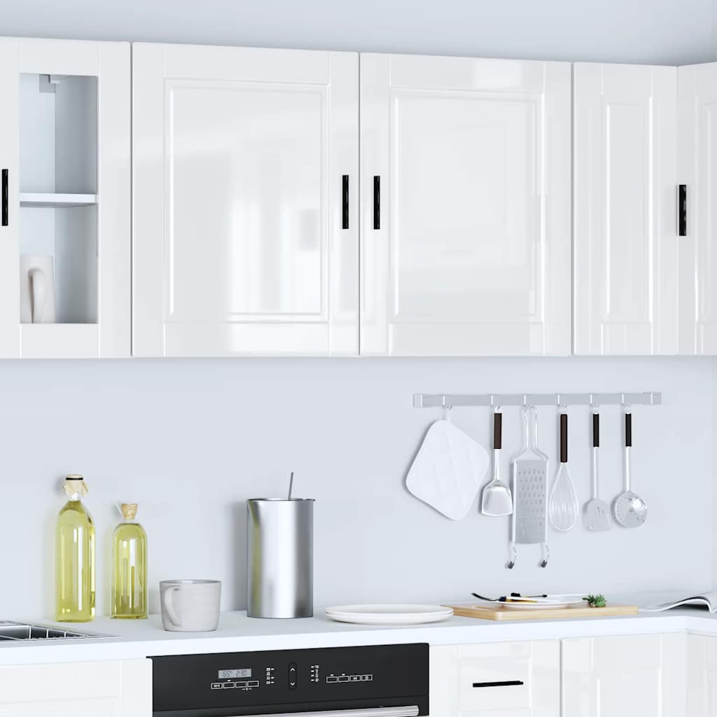 Kitchen Wall Cabinets 2 pcs Porto High Gloss White Engineered Wood