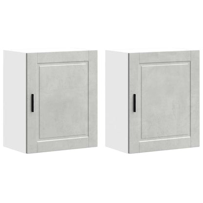 Kitchen Wall Cabinets 2 pcs Porto Concrete Grey Engineered Wood